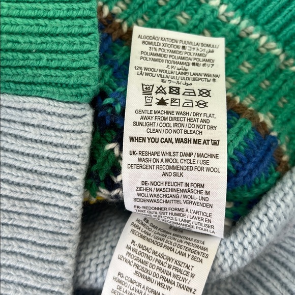 Mini boden fairisle countryside sheep knit cardigan sweater 7-8 years - Picture 6 of 9